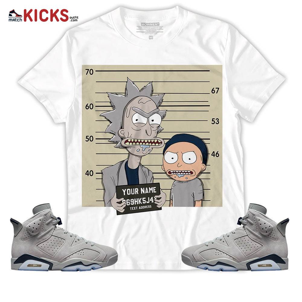 Sneaker Shirt Match Jordan 6 Retro Georgetown – Custom Text Rick And The Dripping Wanted – Georgetown 6s MKO T-Shirt Sneaker Shirt Match Jordan 6 Retro Georgetown – Custom Text Rick And The Dripping Wanted – Georgetown 6s MKO T-Shirt