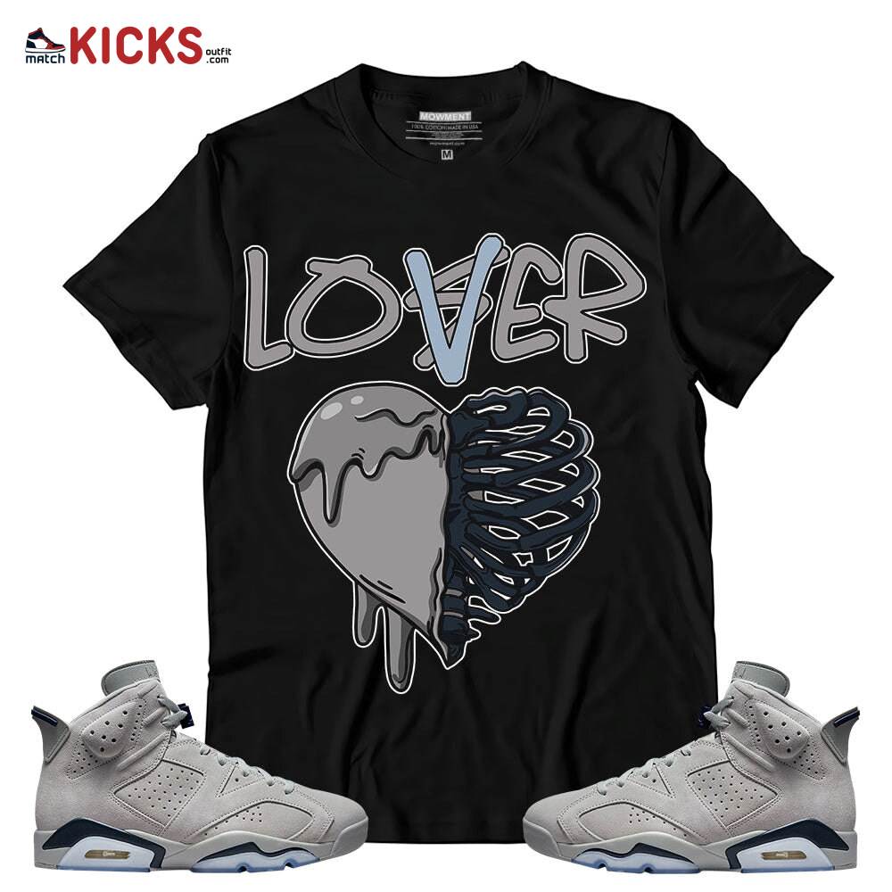 Sneaker Shirt Match Jordan 6 Retro Georgetown – Loser Lover Dripping Heart – Georgetown 6s MKO T-Shirt