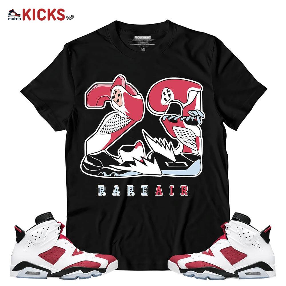 Sneaker Shirt Match Jordan 6 Retro OG Carmine – 23 Rare Air – OG Carmine 6s MKO T-Shirt