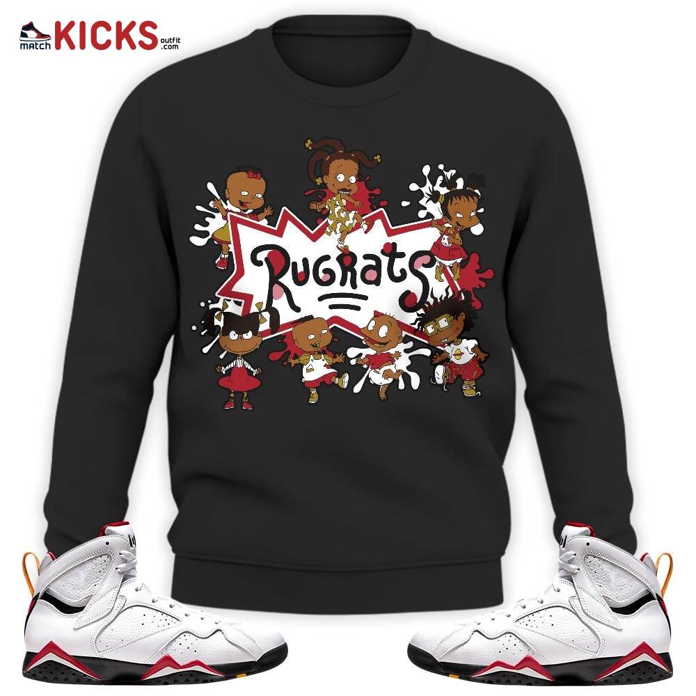 Sneaker Shirt Match Jordan 7 Retro Cardinal – Funny Rugrats 90s Kids Melanin – Cardinal 7s MKO Sweatshirt