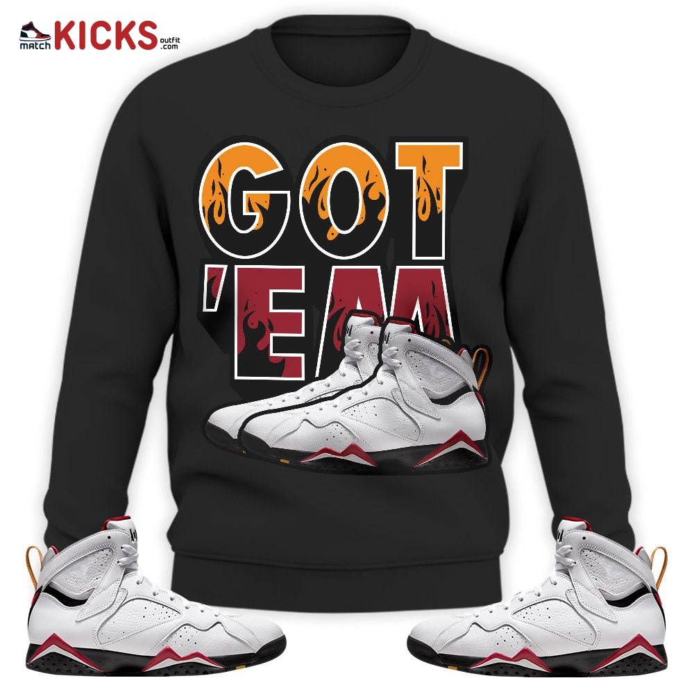 Sneaker Shirt Match Jordan 7 Retro Cardinal – Shoes Got Em Drip – Cardinal 7s MKO Sweatshirt