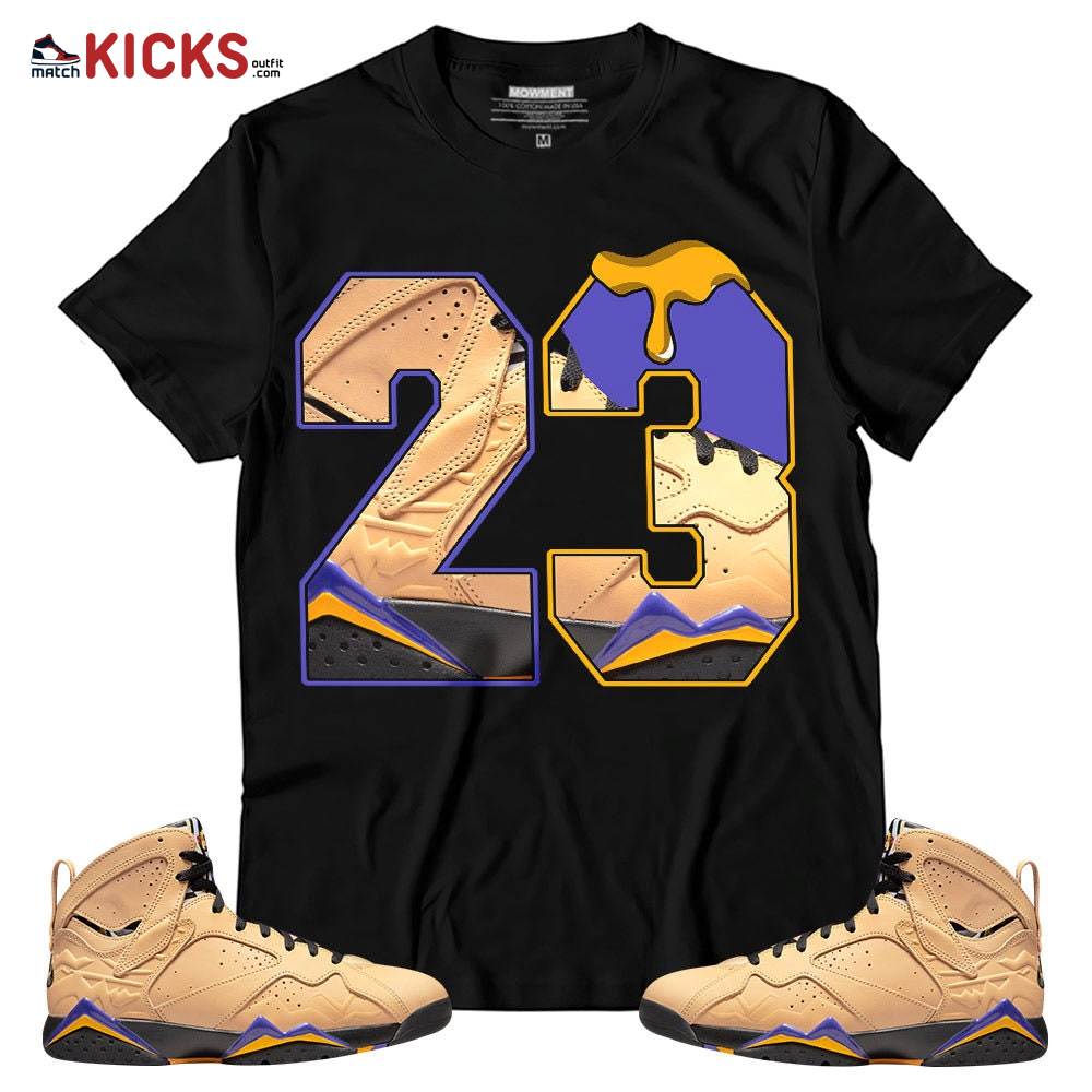 Sneaker Shirt Match Jordan 7 SE Afrobeats – Design Number 23 Drip Shoes – Afrobeats 7s MKO T-Shirt
