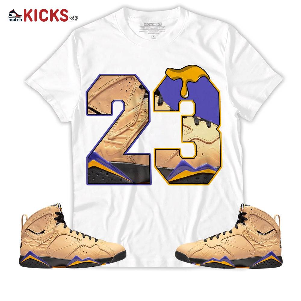 Sneaker Shirt Match Jordan 7 SE Afrobeats – Design Number 23 Drip Shoes – Afrobeats 7s MKO T-Shirt Sneaker Shirt Match Jordan 7 SE Afrobeats – Design Number 23 Drip Shoes – Afrobeats 7s MKO T-Shirt