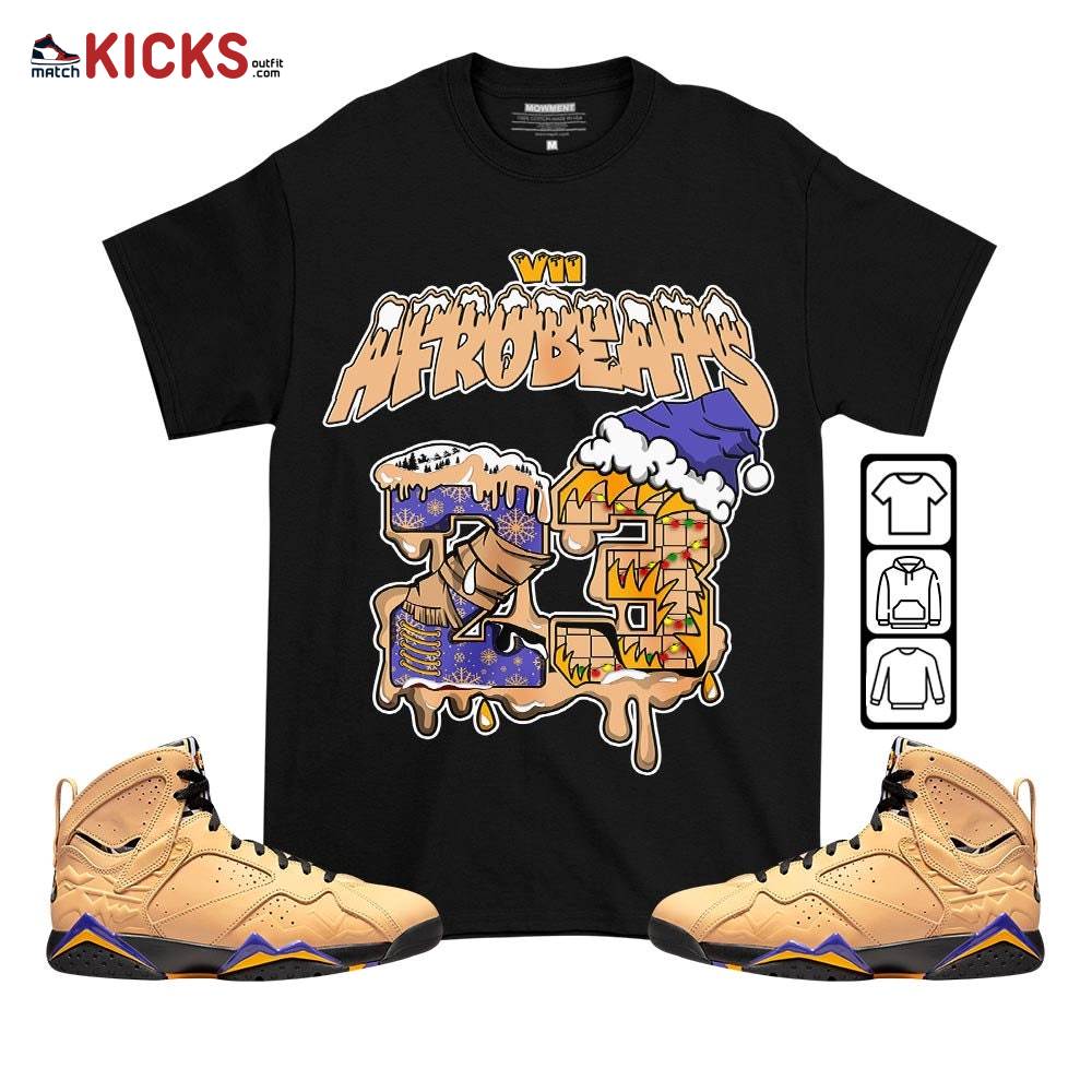 Sneaker Shirt Match Jordan 7 SE Afrobeats – Drip Number 23 Noel – Vachetta Tan 7s MKO T-Shirt
