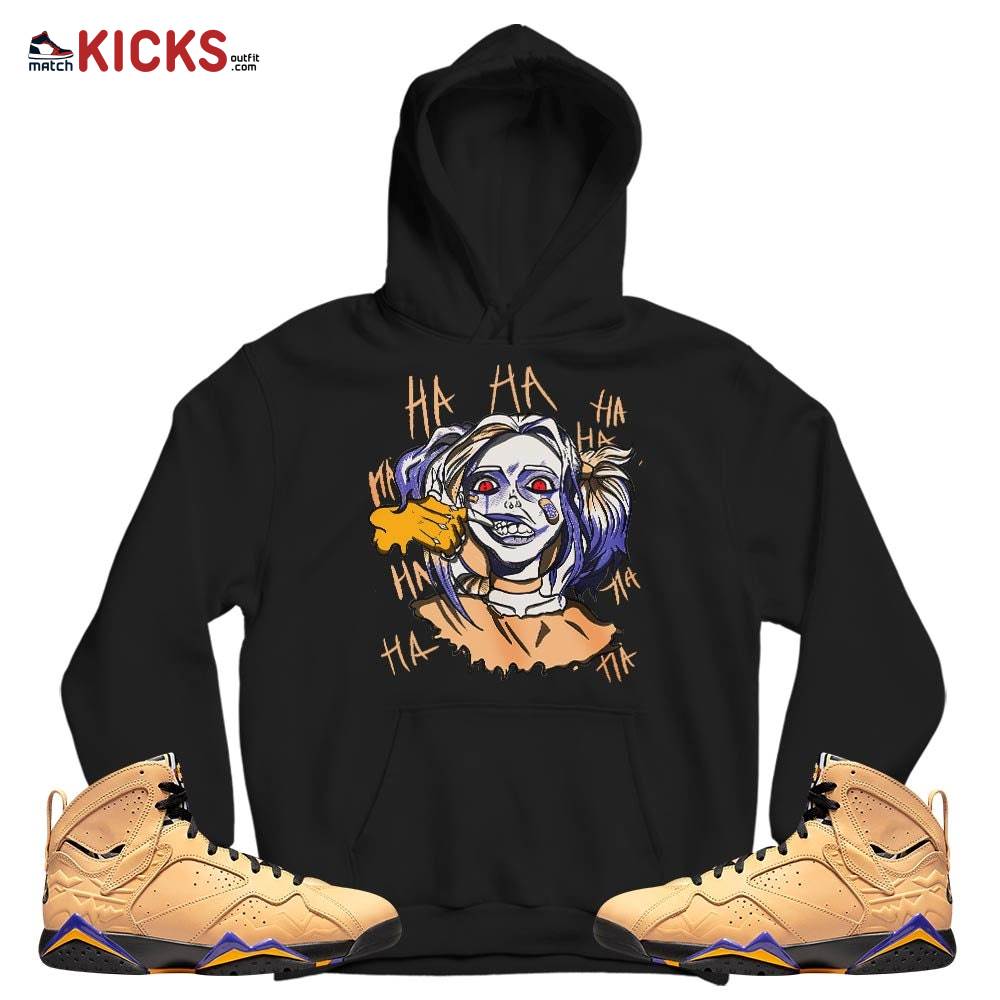 Sneaker Shirt Match Jordan 7 SE Afrobeats – Harley Quinn – Vachetta Tan 7s MKO T-Shirt Sneaker Shirt Match Jordan 7 SE Afrobeats – Harley Quinn – Vachetta Tan 7s MKO T-Shirt