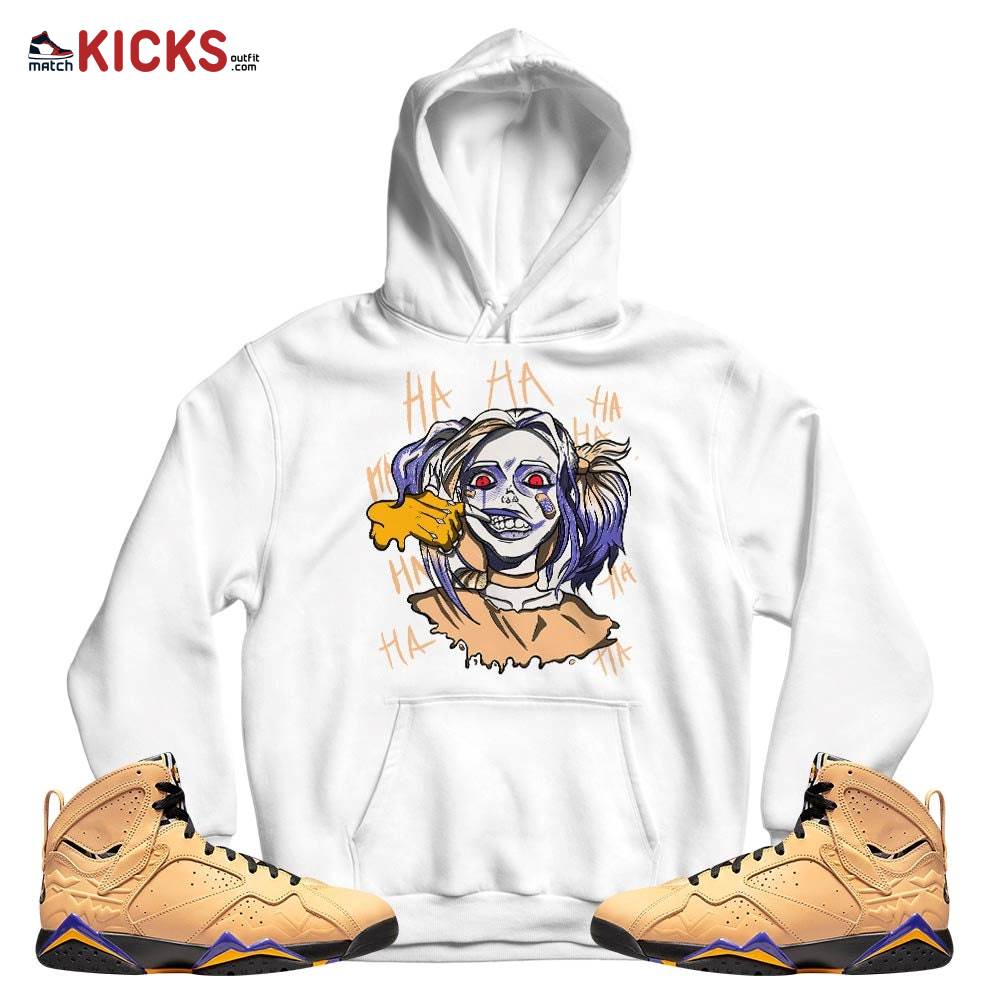 Sneaker Shirt Match Jordan 7 SE Afrobeats – Harley Quinn – Vachetta Tan 7s MKO T-Shirt Sneaker Shirt Match Jordan 7 SE Afrobeats – Harley Quinn – Vachetta Tan 7s MKO T-Shirt