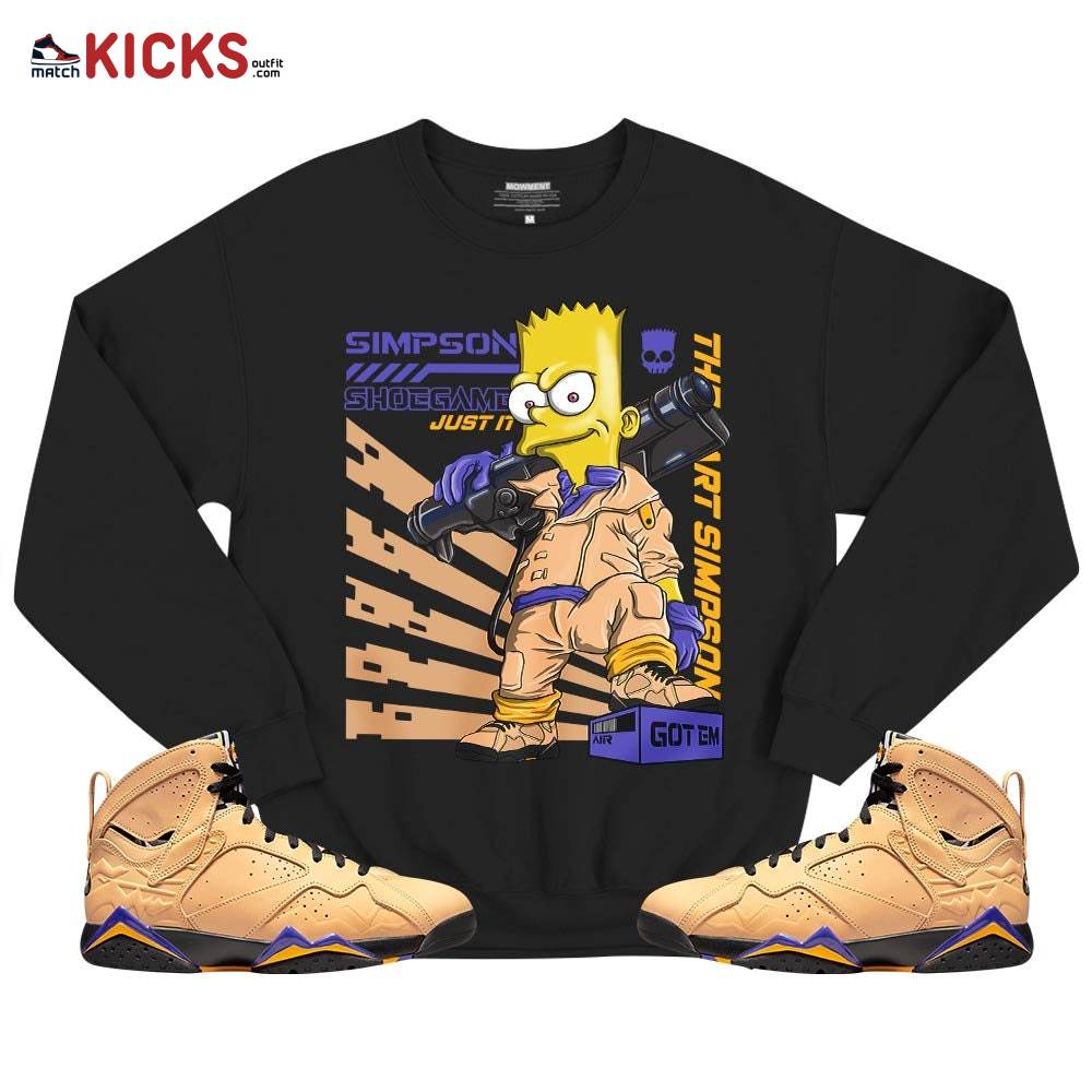 Sneaker Shirt Match Jordan 7 SE Afrobeats – Simpson Shoegame – Vachetta Tan 7s MKO T-Shirt Sneaker Shirt Match Jordan 7 SE Afrobeats – Simpson Shoegame – Vachetta Tan 7s MKO T-Shirt