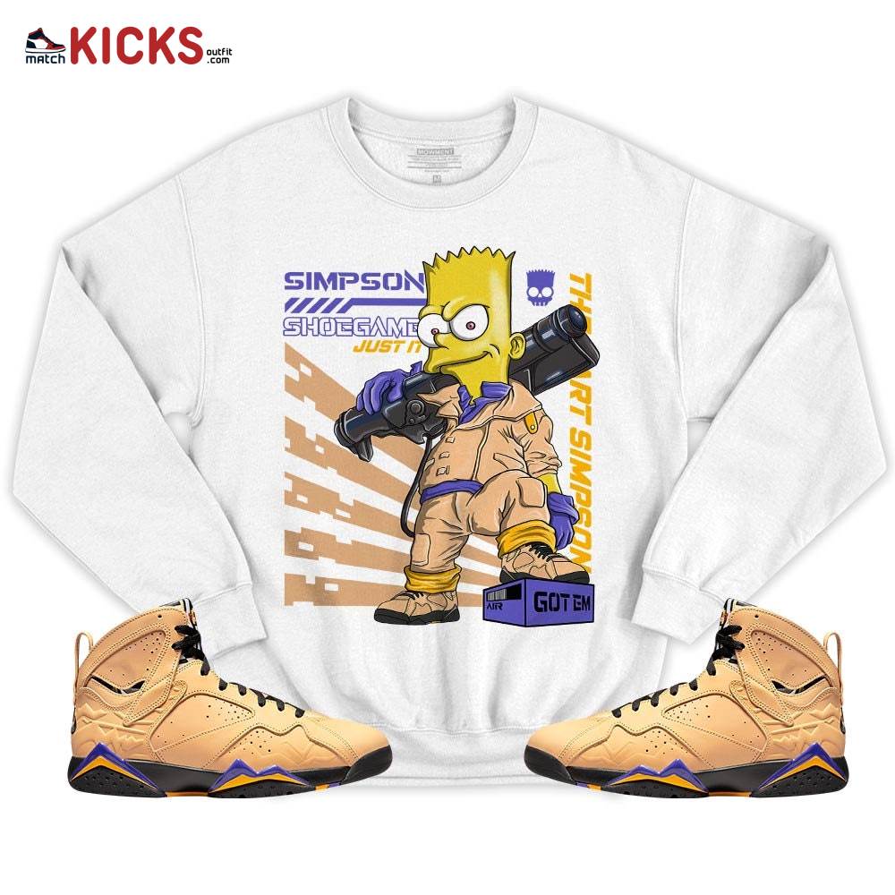 Sneaker Shirt Match Jordan 7 SE Afrobeats – Simpson Shoegame – Vachetta Tan 7s MKO T-Shirt Sneaker Shirt Match Jordan 7 SE Afrobeats – Simpson Shoegame – Vachetta Tan 7s MKO T-Shirt