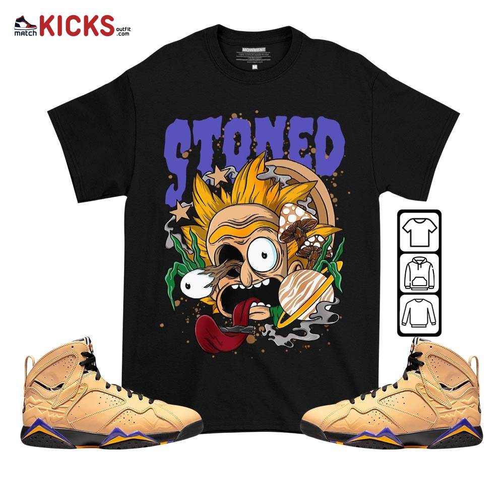 Sneaker Shirt Match Jordan 7 SE Afrobeats – Stoned Trippy Rick – Vachetta Tan 7s MKO T-Shirt