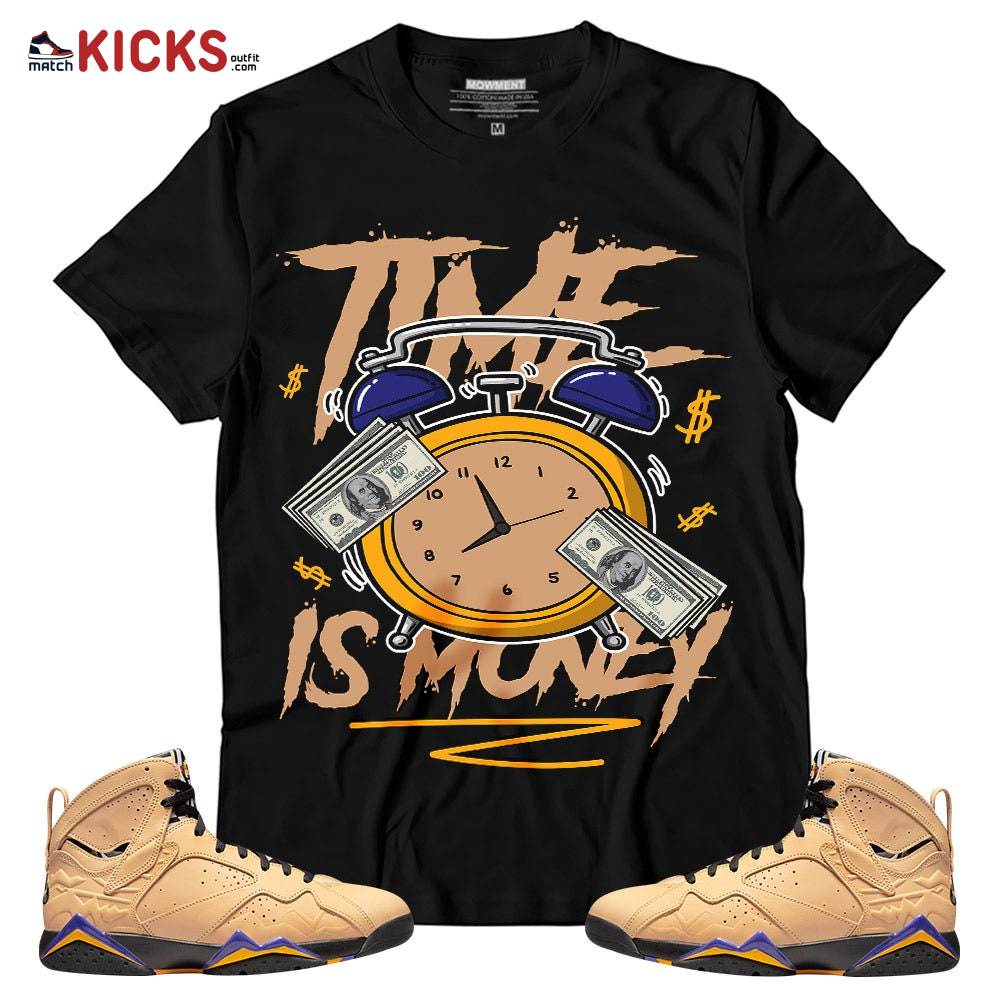 Sneaker Shirt Match Jordan 7 SE Afrobeats – Time Is Money Drip – Afrobeats 7s MKO T-Shirt