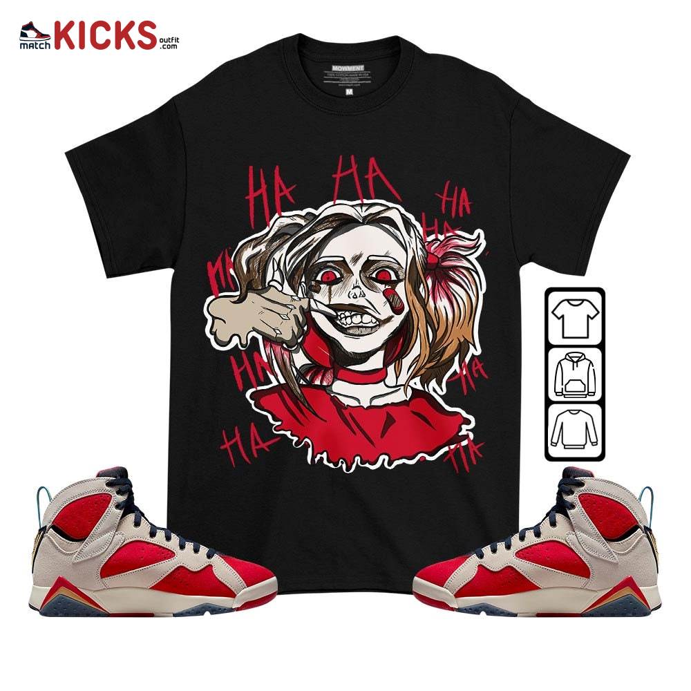 Sneaker Shirt Match Jordan 7 Trophy Room – Harley Quinn – Trophy Room 7s MKO T-Shirt