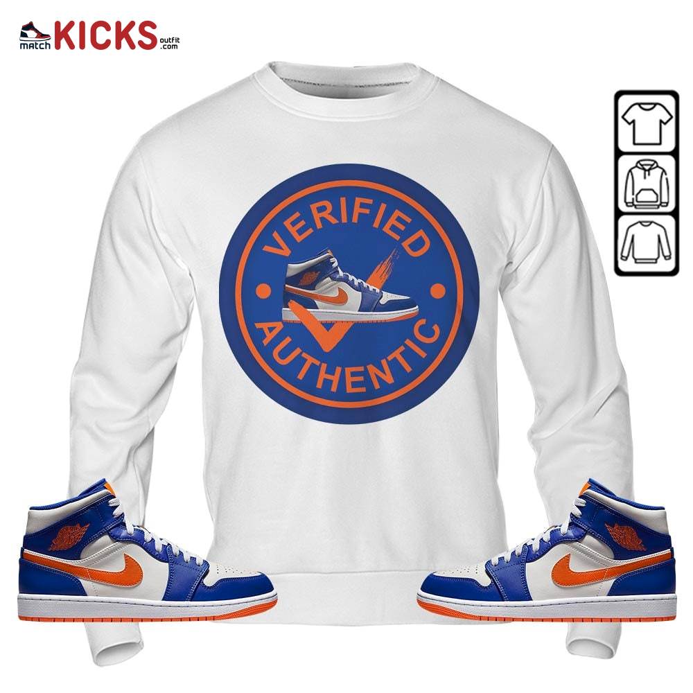 Sneaker Shirt Match Mid Knicks 1s, Jordan 1 Mid Knicks MKO Sweatshirt Sneaker Shirt Match Mid Knicks 1s, Jordan 1 Mid Knicks MKO Sweatshirt