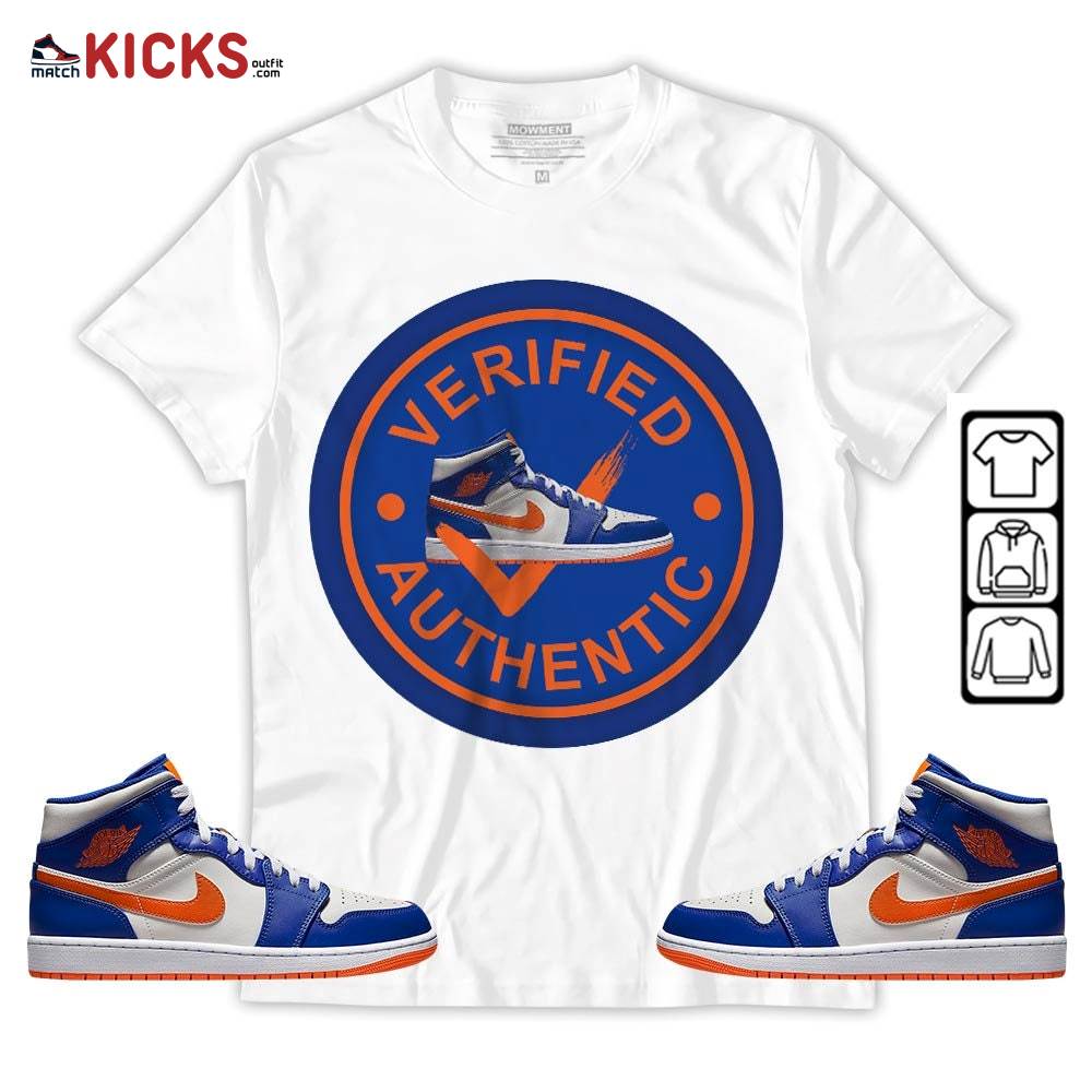 Sneaker Shirt Match Mid Knicks 1s, Jordan 1 Mid Knicks MKO T-Shirt Sneaker Shirt Match Mid Knicks 1s, Jordan 1 Mid Knicks MKO T-Shirt
