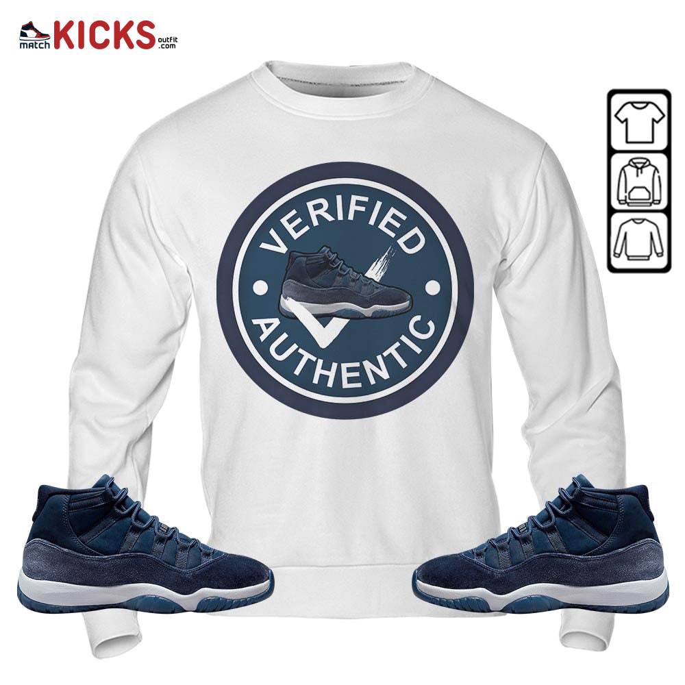 Sneaker Shirt Match Midnight Navy 11s, Jordan 11 Retro Midnight Navy MKO Sweatshirt Sneaker Shirt Match Midnight Navy 11s, Jordan 11 Retro Midnight Navy MKO Sweatshirt