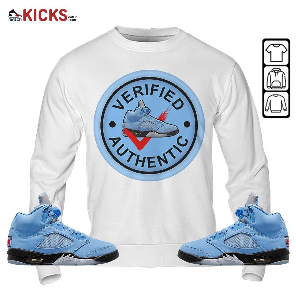 Sneaker Shirt Match Retro University Blue 5s, Jordan 5 University Blue MKO Sweatshirt Sneaker Shirt Match Retro University Blue 5s, Jordan 5 University Blue MKO Sweatshirt