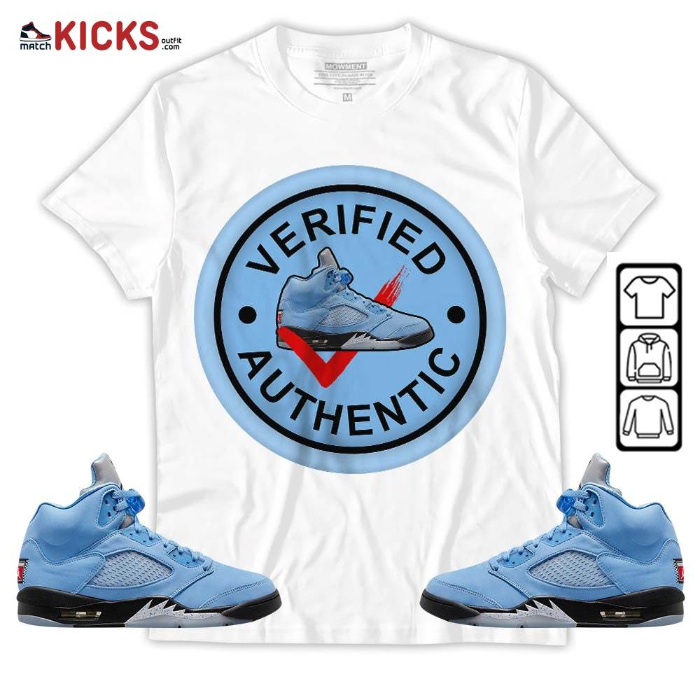 Sneaker Shirt Match Retro University Blue 5s, Jordan 5 University Blue MKO Sweatshirt