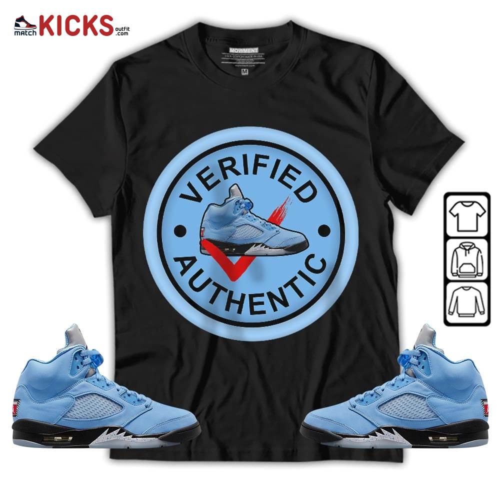 Sneaker Shirt Match Retro University Blue 5s, Jordan 5 University Blue MKO T-Shirt
