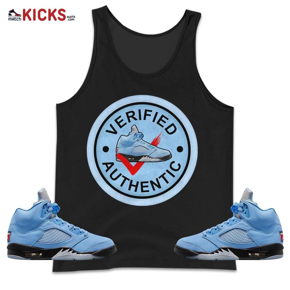 Sneaker Shirt Match Retro University Blue 5s, Jordan 5 University Blue MKO Tank Top