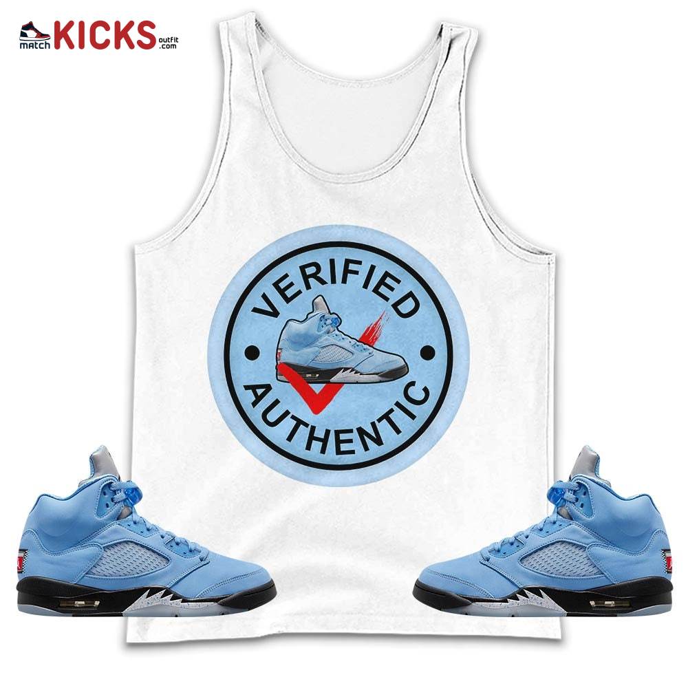 Sneaker Shirt Match Retro University Blue 5s, Jordan 5 University Blue MKO Tank Top Sneaker Shirt Match Retro University Blue 5s, Jordan 5 University Blue MKO Tank Top