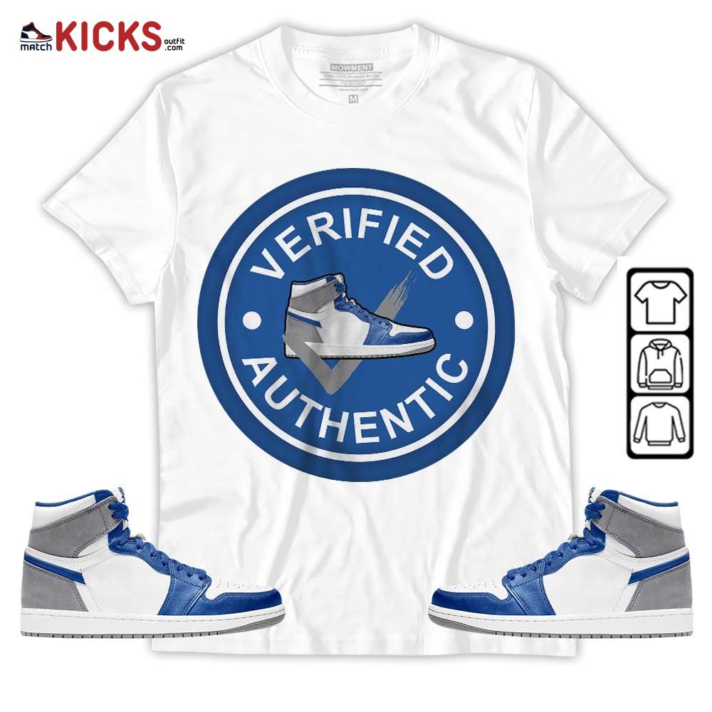 Sneaker Shirt Match True Blue 1s, Jordan 1 High OG True Blue MKO Sweatshirt