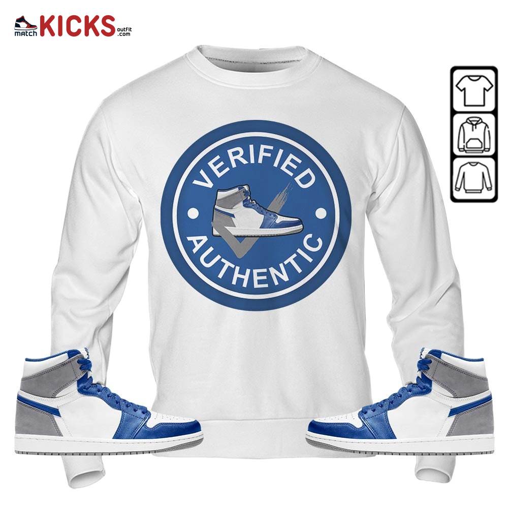 Sneaker Shirt Match True Blue 1s, Jordan 1 High OG True Blue MKO Sweatshirt Sneaker Shirt Match True Blue 1s, Jordan 1 High OG True Blue MKO Sweatshirt
