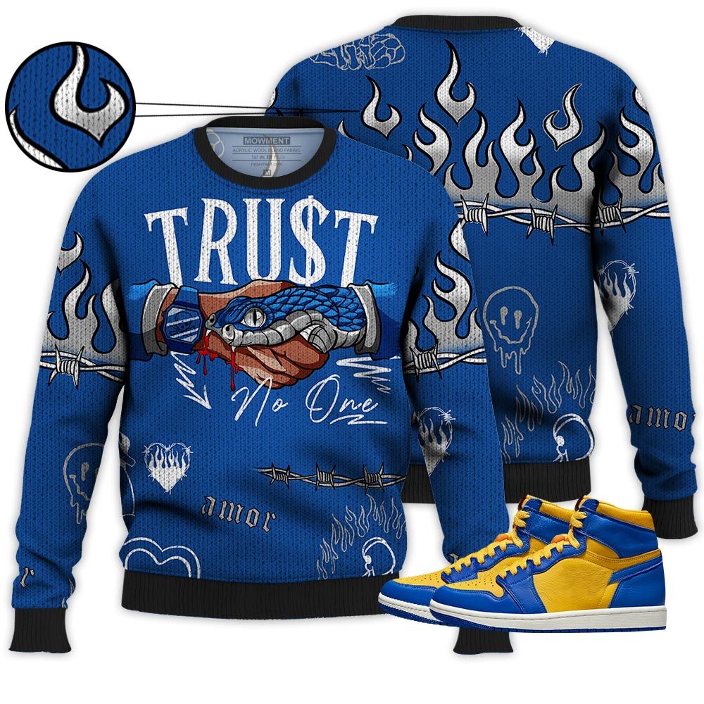 Sneaker Trust No One Sneaker Shirt Match 2023 Laney 1S, Jordan 1 Retro High Laney Hoodie Sweatshirt Tee All Over Print MKO Shirt Sneaker Trust No One Sneaker Shirt Match 2023 Laney 1S, Jordan 1 Retro High Laney Hoodie Sweatshirt Tee All Over Print MKO Shirt