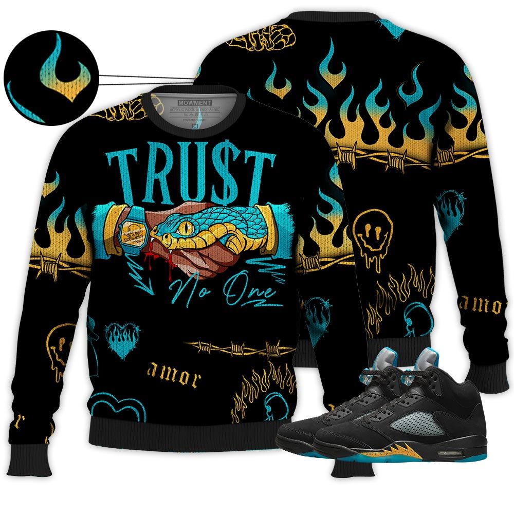 Sneaker Trust No One Sneaker Shirt Match 2023 Retro Aqua 5S, Jordan 5 Aqua Hoodie Sweatshirt Tee All Over Print MKO Shirt Sneaker Trust No One Sneaker Shirt Match 2023 Retro Aqua 5S, Jordan 5 Aqua Hoodie Sweatshirt Tee All Over Print MKO Shirt