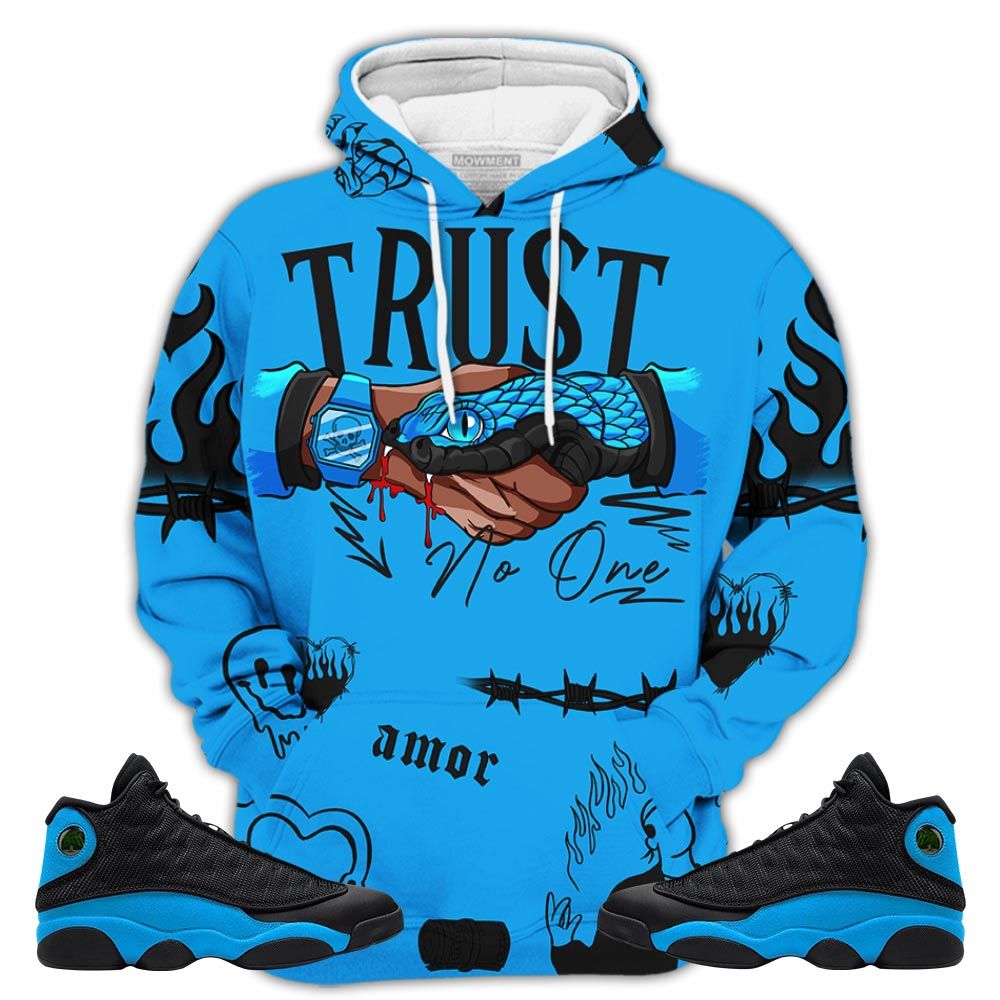 Sneaker Trust No One Sneaker Shirt Match Black University Blue 13S, Jordan 13 Black University Blue 2022 Hoodie Sweatshirt Tee All Over Print MKO Shirt Sneaker Trust No One Sneaker Shirt Match Black University Blue 13S, Jordan 13 Black University Blue 2022 Hoodie Sweatshirt Tee All Over Print MKO Shirt
