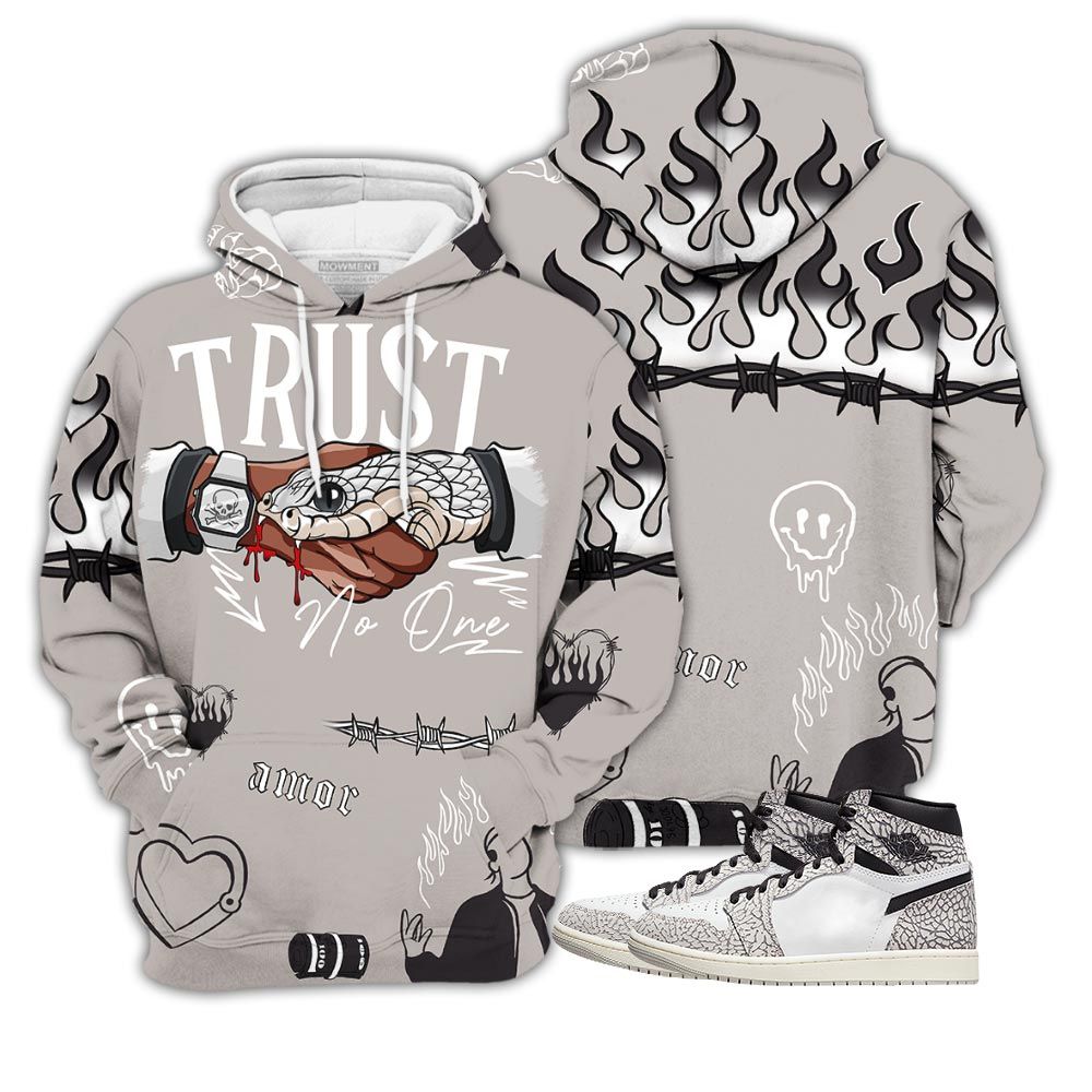 Sneaker Trust No One Sneaker Shirt Match Og Elephant 1S, Jordan 1 White Cement Hoodie Sweatshirt Tee All Over Print MKO Shirt Sneaker Trust No One Sneaker Shirt Match Og Elephant 1S, Jordan 1 White Cement Hoodie Sweatshirt Tee All Over Print MKO Shirt