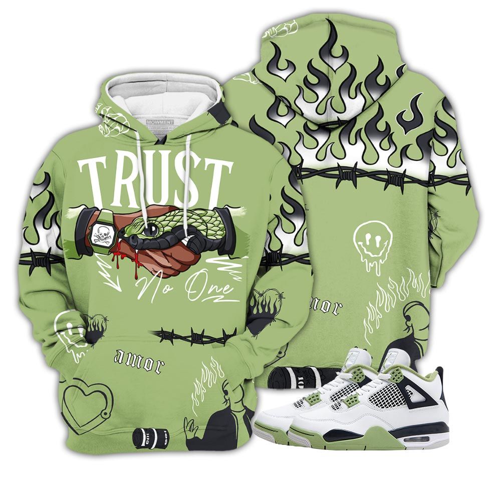 Sneaker Trust No One Sneaker Shirt Match Retro Oil Green 4S, Jordan 4 Oil Green Hoodie Sweatshirt Tee All Over Print MKO Shirt Sneaker Trust No One Sneaker Shirt Match Retro Oil Green 4S, Jordan 4 Oil Green Hoodie Sweatshirt Tee All Over Print MKO Shirt