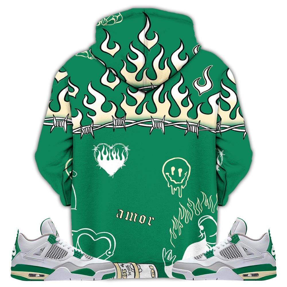 Sneaker Trust No One Sneaker Shirt Match Retro Pine Green 4S, Jordan 4 Pine Green Hoodie Sweatshirt Tee All Over Print MKO Shirt