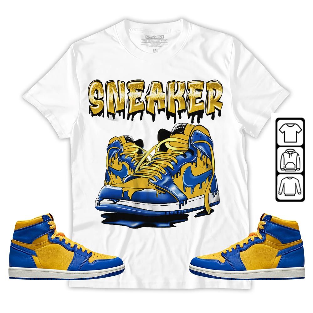 SNKR Shoe Dripping Sneaker Shirt Match 2023 Laney 1s, Jordan 1 Retro High Laney MKO T-Shirt SNKR Shoe Dripping Sneaker Shirt Match 2023 Laney 1s, Jordan 1 Retro High Laney MKO T-Shirt
