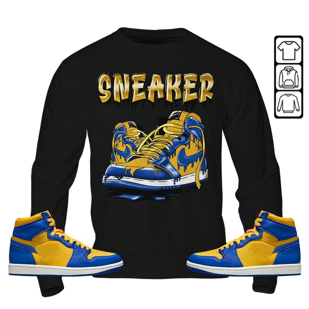 SNKR Shoe Dripping Sneaker Shirt Match 2023 Laney 1s, Jordan 1 Retro High Laney MKO T-Shirt SNKR Shoe Dripping Sneaker Shirt Match 2023 Laney 1s, Jordan 1 Retro High Laney MKO T-Shirt