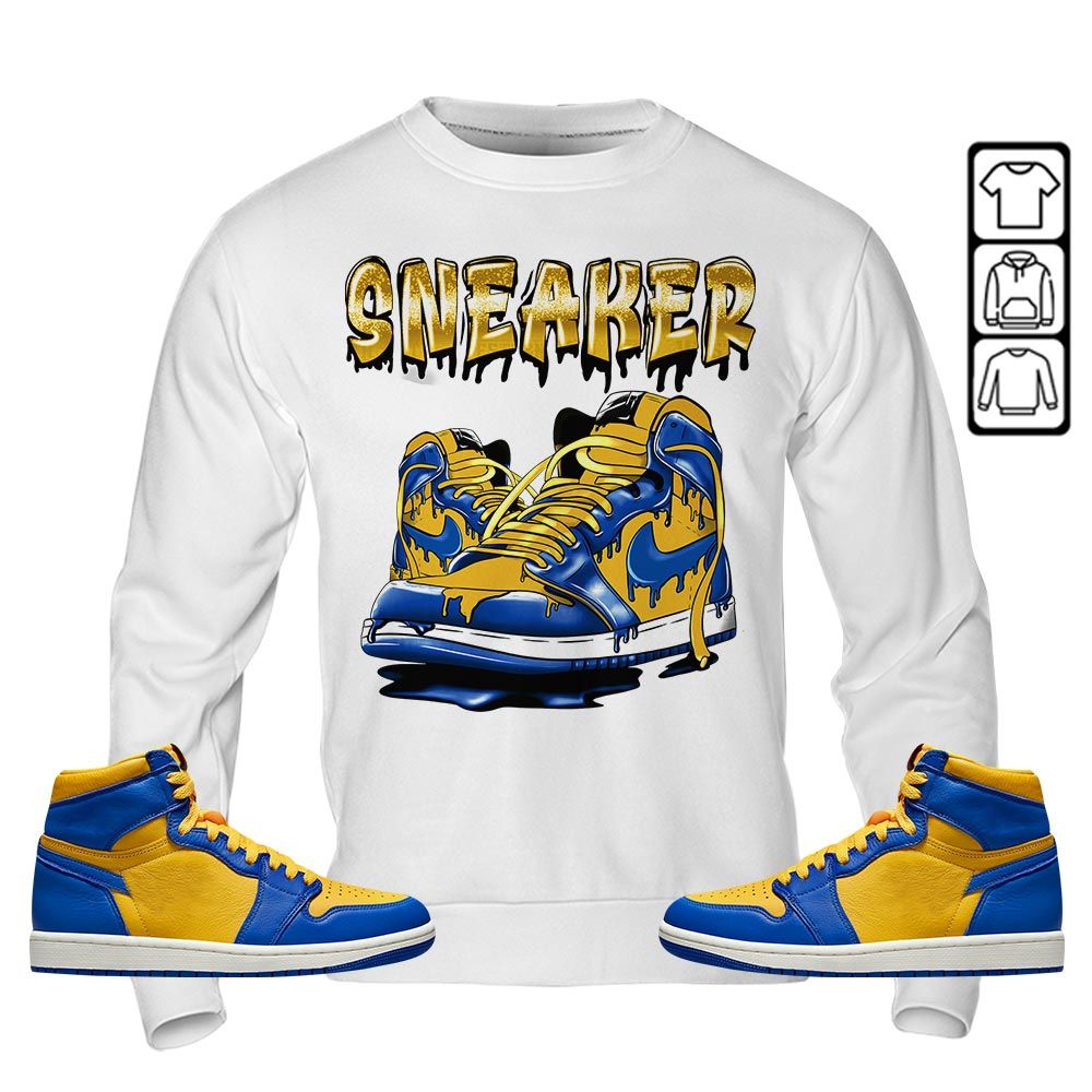SNKR Shoe Dripping Sneaker Shirt Match 2023 Laney 1s, Jordan 1 Retro High Laney MKO T-Shirt SNKR Shoe Dripping Sneaker Shirt Match 2023 Laney 1s, Jordan 1 Retro High Laney MKO T-Shirt