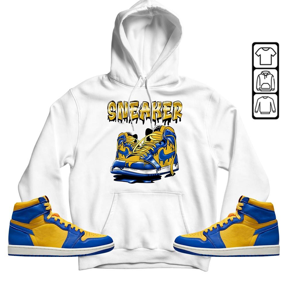 SNKR Shoe Dripping Sneaker Shirt Match 2023 Laney 1s, Jordan 1 Retro High Laney MKO T-Shirt