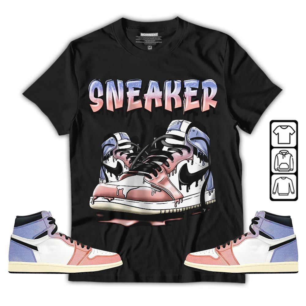 SNKR Shoe Dripping Sneaker Shirt Match Retro Skyline 1s, Jordan 1 High OG Skyline MKO T-Shirt
