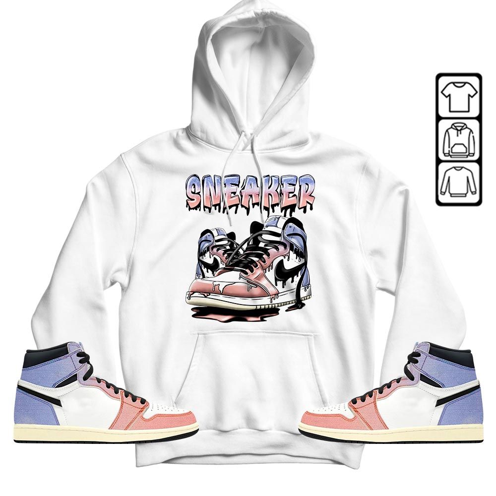 SNKR Shoe Dripping Sneaker Shirt Match Retro Skyline 1s, Jordan 1 High OG Skyline MKO T-Shirt