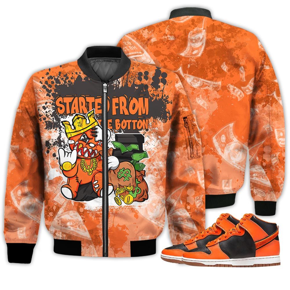 Started From The Bottom Sneaker Shirt Match Dunk Black Orange, Dunk High Gs Safety Orange Hoodie Sweatshirt Tee All Over Print MKO Shirt Started From The Bottom Sneaker Shirt Match Dunk Black Orange, Dunk High Gs Safety Orange Hoodie Sweatshirt Tee All Over Print MKO Shirt
