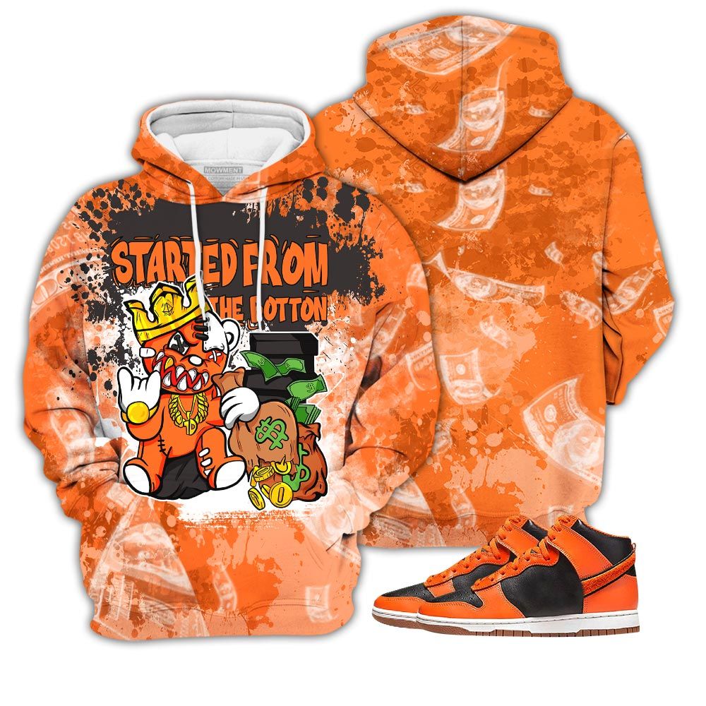 Started From The Bottom Sneaker Shirt Match Dunk Black Orange, Dunk High Gs Safety Orange Hoodie Sweatshirt Tee All Over Print MKO Shirt Started From The Bottom Sneaker Shirt Match Dunk Black Orange, Dunk High Gs Safety Orange Hoodie Sweatshirt Tee All Over Print MKO Shirt