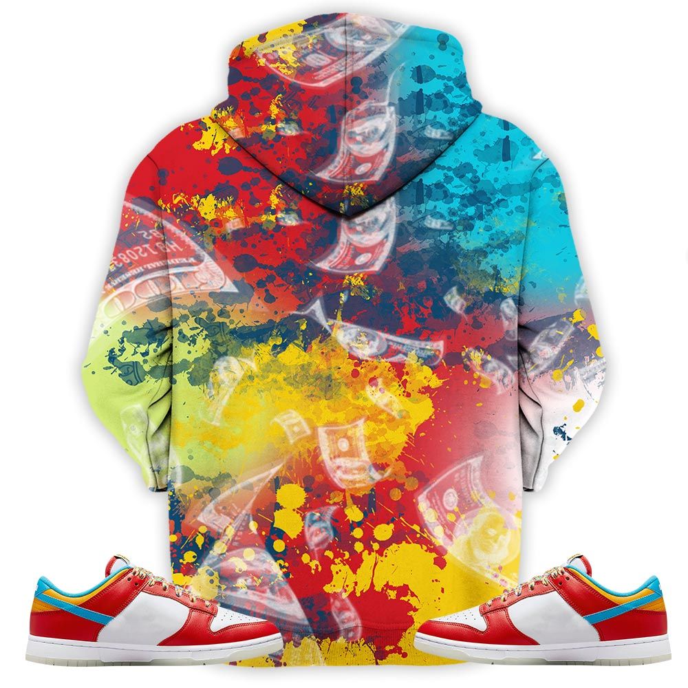 Started From The Bottom Sneaker Shirt Match Fruity Pebbles Shoes, Dunk Low Fruity Pebbles Hoodie Sweatshirt Tee All Over Print MKO Shirt