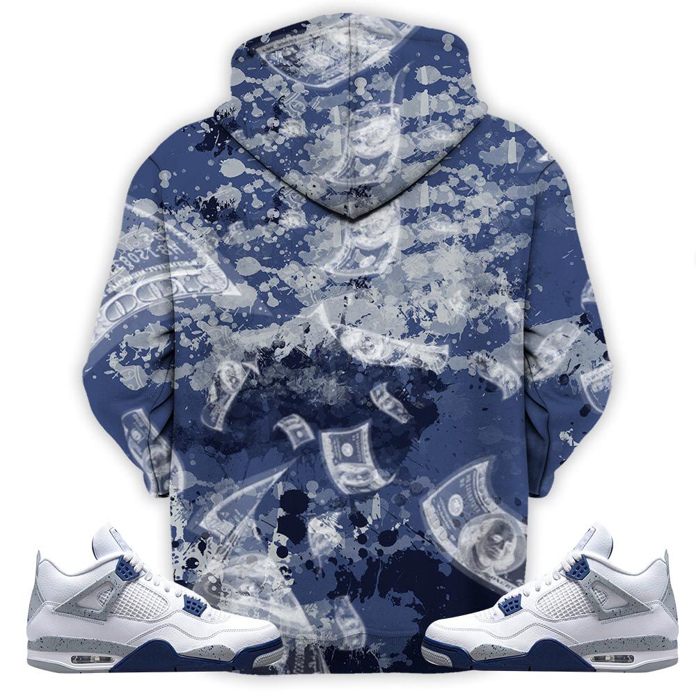 Started From The Bottom Sneaker Shirt Match Midnight Navy 4S, Jordan 4 Retro Midnight Navy Hoodie Sweatshirt Tee All Over Print MKO Shirt