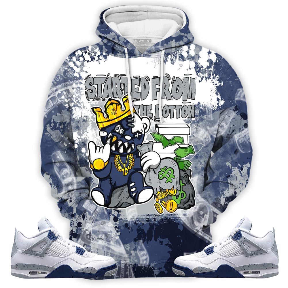 Started From The Bottom Sneaker Shirt Match Midnight Navy 4S, Jordan 4 Retro Midnight Navy Hoodie Sweatshirt Tee All Over Print MKO Shirt Started From The Bottom Sneaker Shirt Match Midnight Navy 4S, Jordan 4 Retro Midnight Navy Hoodie Sweatshirt Tee All Over Print MKO Shirt