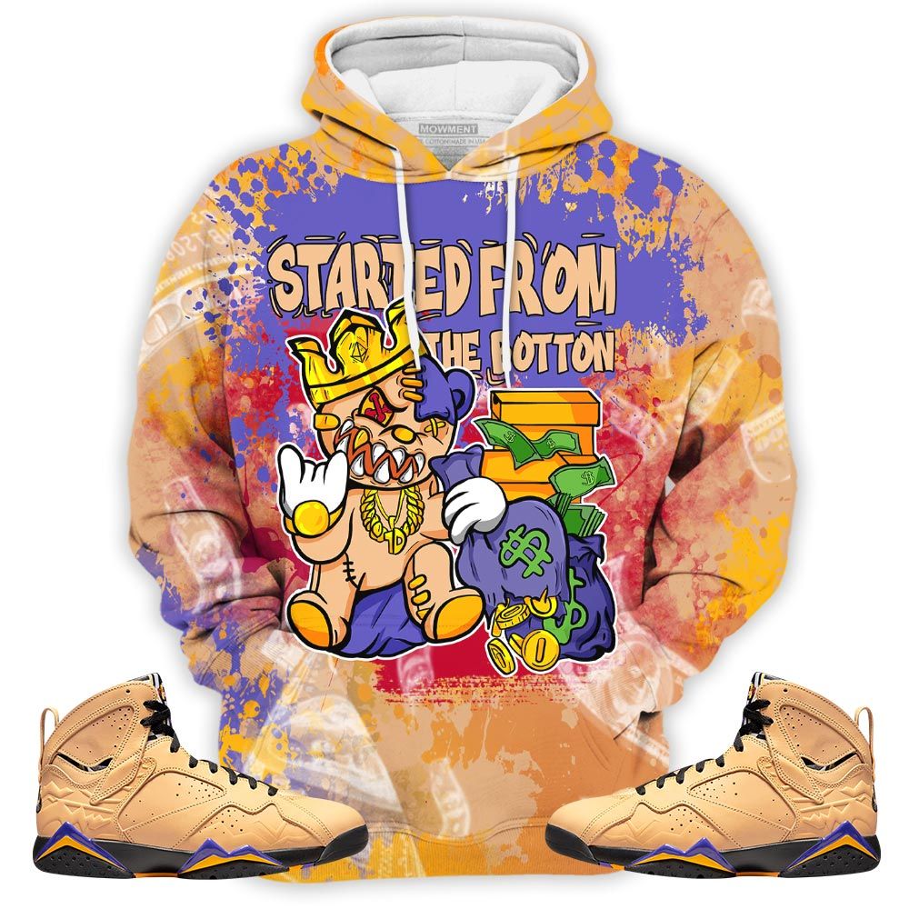 Started From The Bottom Sneaker Shirt Match Vachetta Tan 7S, Jordan 7 Se Afrobeats Hoodie Sweatshirt Tee All Over Print MKO Shirt