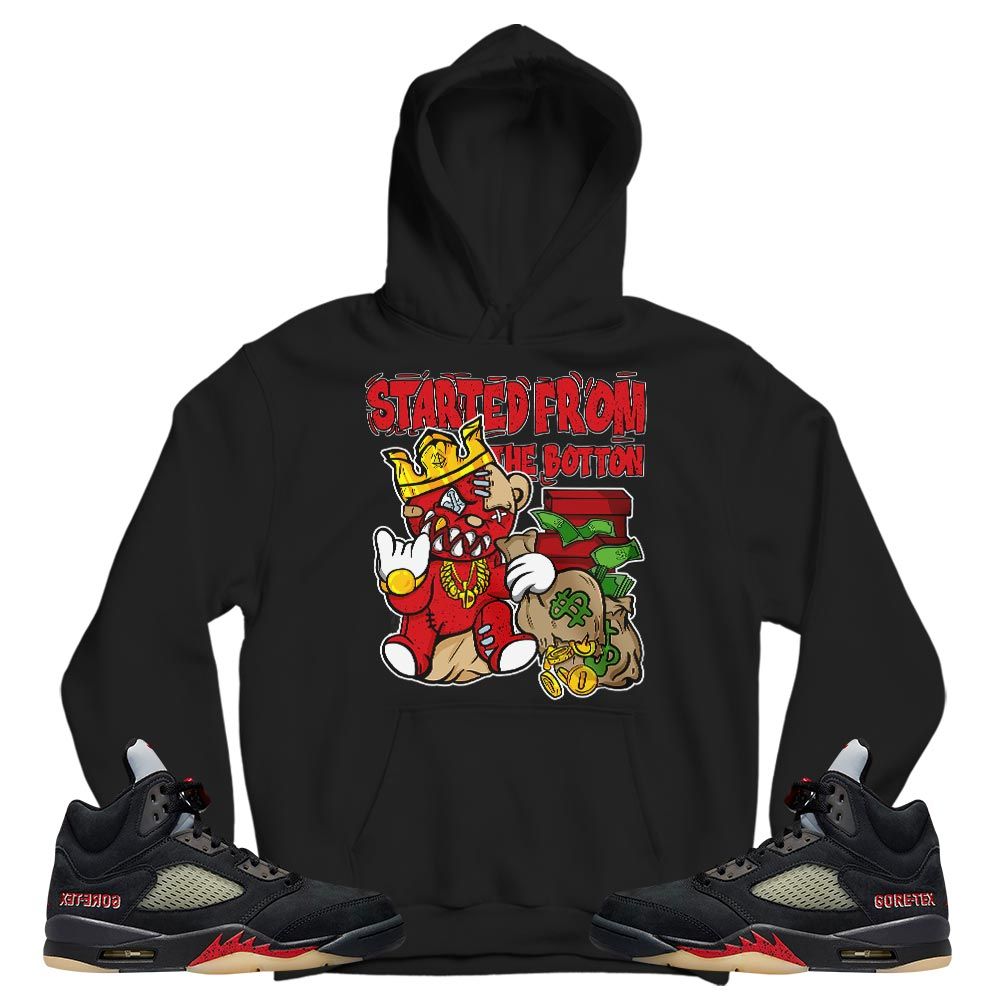 Started From The Botton Sneaker Shirt Match Gore-Tex 5s, Jordan 5 GORE-TEX Off Noir MKO T-Shirt