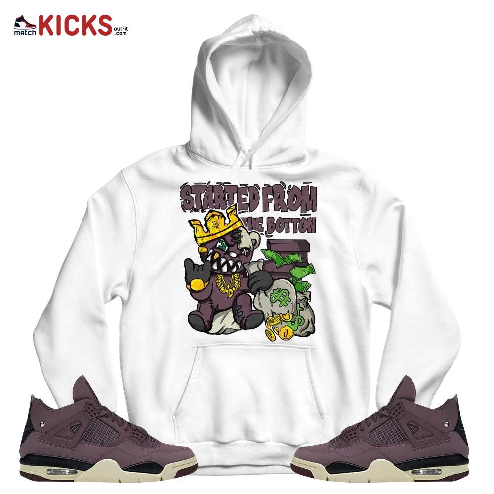 Started From The Botton Sneaker Shirt Match Violet Ore 4s, Jordan 4 A Ma Maniere Violet Ore MKO T-Shirt Started From The Botton Sneaker Shirt Match Violet Ore 4s, Jordan 4 A Ma Maniere Violet Ore MKO T-Shirt