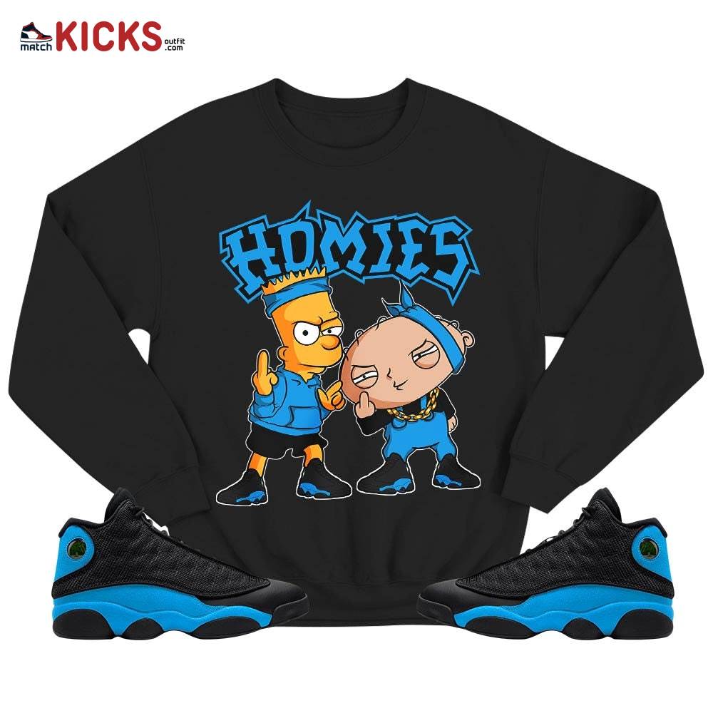 Stewie Homie Sneaker Shirt Match Black University Blue 13s, Jordan 13 Black University Blue 2022 MKO T-Shirt Stewie Homie Sneaker Shirt Match Black University Blue 13s, Jordan 13 Black University Blue 2022 MKO T-Shirt