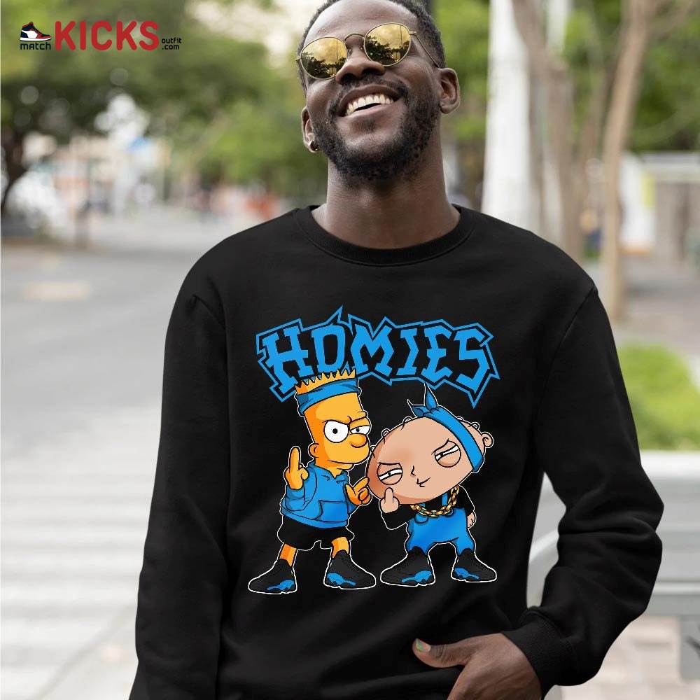 Stewie Homie Sneaker Shirt Match Black University Blue 13s, Jordan 13 Black University Blue 2022 MKO T-Shirt Stewie Homie Sneaker Shirt Match Black University Blue 13s, Jordan 13 Black University Blue 2022 MKO T-Shirt