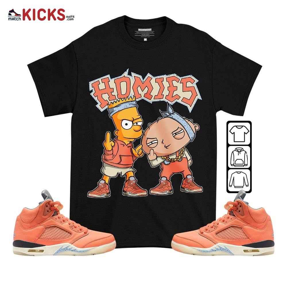 Stewie Homie Sneaker Shirt Match Crimson Bliss 5s, Jordan 5 DJ Khaled Crimson Bliss MKO T-Shirt