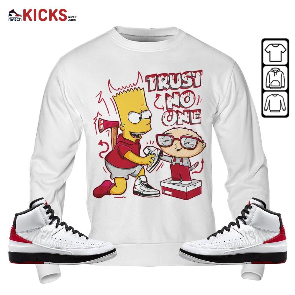 Stewie Trust No One Sneaker Shirt Match 2 Chicago Varsity Red, Jordan Retro 2 Chicago MKO T-Shirt Stewie Trust No One Sneaker Shirt Match 2 Chicago Varsity Red, Jordan Retro 2 Chicago MKO T-Shirt