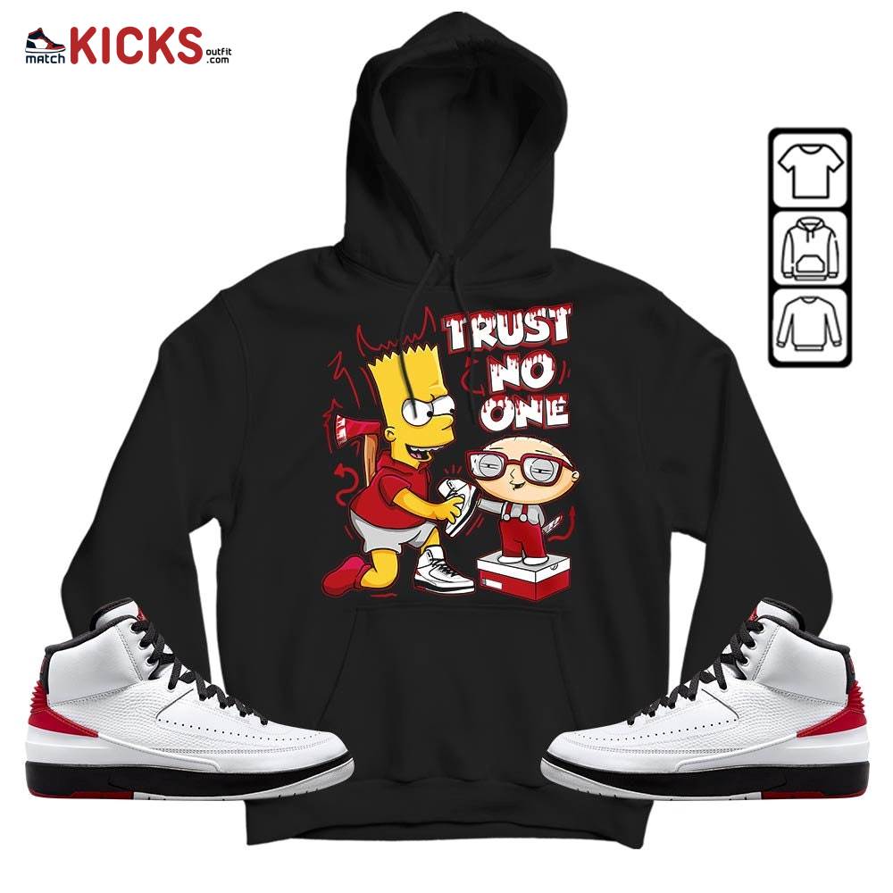 Stewie Trust No One Sneaker Shirt Match 2 Chicago Varsity Red, Jordan Retro 2 Chicago MKO T-Shirt Stewie Trust No One Sneaker Shirt Match 2 Chicago Varsity Red, Jordan Retro 2 Chicago MKO T-Shirt